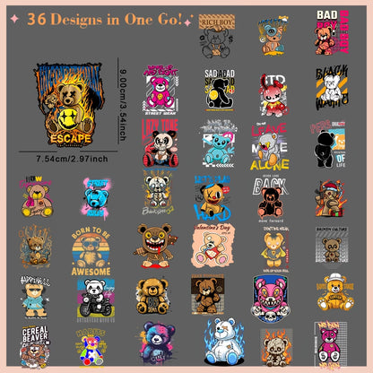 𝐄𝐧𝐬𝐞𝐦𝐛𝐥𝐞 𝐝𝐞 𝟑𝟔 𝐝𝐞𝐬𝐢𝐠𝐧𝐬 𝐃𝐓𝐅