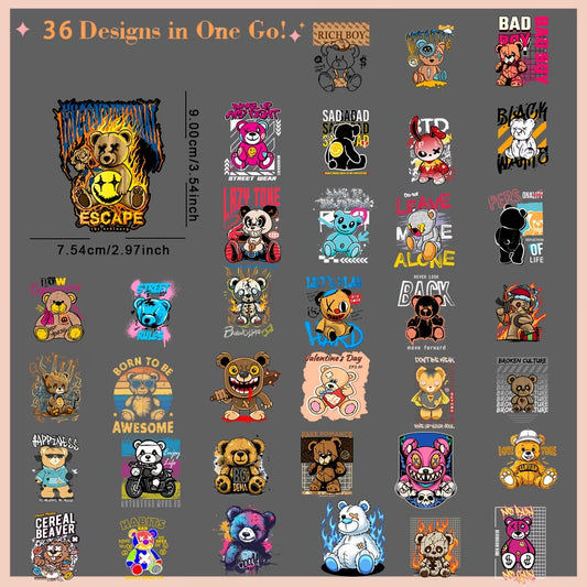 𝐄𝐧𝐬𝐞𝐦𝐛𝐥𝐞 𝐝𝐞 𝟑𝟔 𝐝𝐞𝐬𝐢𝐠𝐧𝐬 𝐃𝐓𝐅